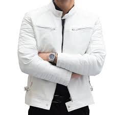 Check spelling or type a new query. Pearl White Leather Coat For Men Movie Leather Jacket