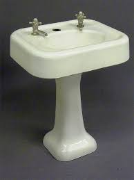 34 Antique Porcelain Cast Iron Pedestal Sink Signed Lot 34 Pedestal Sink Antique Bathroom Sink Pedestal Sinks
