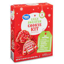 Ugly sweater cookie kit is not available for sale online. Great Value Ugly Sweater Cookie Kit Mix 17 68 Oz Walmart Com