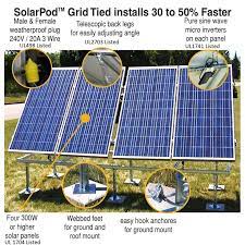 Model 1001 Solarpod Grid Tied 1 3 Kw Modular On Grid Plug Play Solar System Solar Solar Panels Roof Solar Power Kits