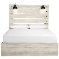 Search for cambeck bedroom set. Signature Design By Ashley Cambeck Rustic Queen Panel Bed With Industrial Lights Vandrie Home Furnishings Platform Beds Low Profile Beds