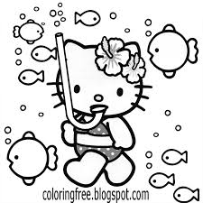 Hello kitty at the beach printable coloring page. Free Coloring Pages Printable Pictures To Color Kids Drawing Ideas Hello Kitty Coloring Sheets Free Cute Printables For Teenage Girls
