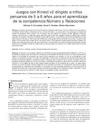 Todos los juegos para ninos xbox 360 3djuegos. Pdf Juegos Con Kinect V2 Dirigido A Ninos Peruanos De 5 A 6 Anos Para El Aprendizaje De La Competencia Numero Y Relaciones Alfredo Pcsiabar Barrientos Padilla And Diana Paredes Academia Edu