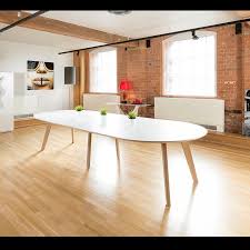 Pair it with chairs in the same finish or in a contrasting color. Huge 1400x2900 Extending Oval Boardroom Dining Table Oak Leg White Top Boardroom Table Unique Dining Tables Oak Dining Table