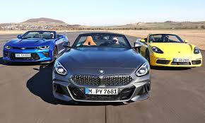 Fuel consumption in l/100 km (combined): Bmw Z4 Roadster M40i Chevrolet Camaro V8 Cabrio Porsche 718 Boxster