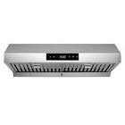 30-Inch Contemporary Under Cabinet Range Hood with 3-Way Venting in Stai    UC-PS18SS-30 Hauslane