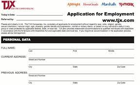 T J Maxx Application Pdf Print Out
