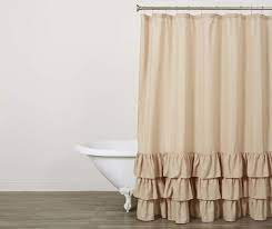 Broyhill Tan Ruffle Shower Curtain Big Lots Ruffle Shower Curtains Neutral Shower Curtains Curtains