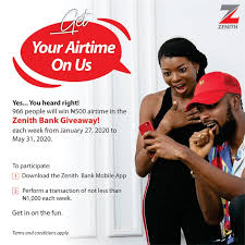 Login to your banking application. Zenith Bank Has Got Free Airtime For You Here S How You Can Enjoy It Bellanaija