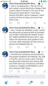 Days since chris joined the cult of the idea guys, which further fueled his escapist fantasies. Chris Chan Sonichu Cpu Blue Heart Cwcsonichu Twitter