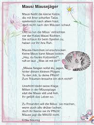 Elke Braunling Mausi Mausejager Ein Gedicht Mit Katz Und Maus Mausi Heisst Die Kleine Katze Die Geschichten Fur Kinder Gedichte Fur Kinder Kinder Gedichte