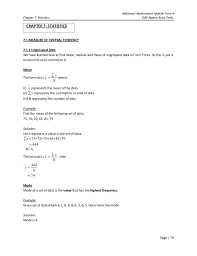 Choose and circle the correct answers.pilih dan bulatkan jawapan yang betul.1. Chapter 7 Statistics