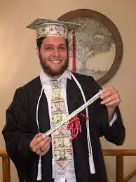 Money Hat Tie And Diploma Happy Graduate Graduation Party Graduation Erin