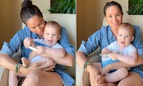 A buckingham palace spokesman said on sunday that the queen and her. Meghan Markle And Prince Harry Share Birthday Video Of Archie Daily Mail Online