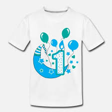 First birthday boy card with cupcake and candle in flat design style, vector illustration. Baby Boy 1st Birthday T Shirts Unique Designs Spreadshirt