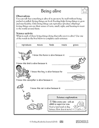 Free science worksheets activities and classroom resources! What Are These Living Things Doing That Show They Re Alive In This Science Worksheet You Science Worksheets 1st Grade Science Science Kindergarten Worksheets