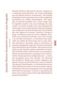 Nascido em agosto 19 #27. Quando Marina Abramovic Morrer Uma Biografia Livrariaunesp