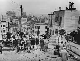 On location in San Francisco, 1950s. Does anyone know what movie is being  filmed? : rMoviesinthemaking