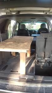 Bed Setup With Middle Seat Folded Forward 2006 Dodge Caravan Grand Caravan Seating Rear Seat