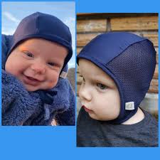 Navy Blue Baby Pilot Hat, Giddy Baby Hat, Hat With Ties or Snaps, Hearing  Aid Hat, Size NB-36 Mo-brushed Poly Spandex Fabric-mesh Pilot Hat