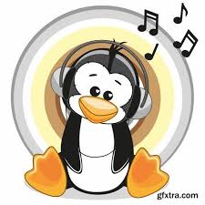 Wild Animal And Pet Listening To Music On Headphones 25 Eps Blue Nose Friends Cute Penguins Penguins