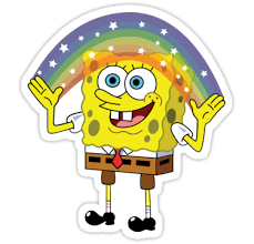 Spongebob Imagination Sticker By Kirkdstevens In 2021 Meme Stickers Bubble Stickers Snapchat Stickers