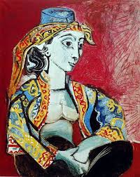 Jacqueline In Turkish Costume By Pablo Picasso 1955 Picasso Art Pablo Picasso Art Pablo Picasso Paintings