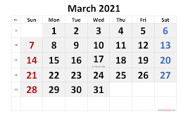 Free Printable March 2021 Calendar In 2020 Calendar Printables Printable Calendar Template March Free Printable Calendar