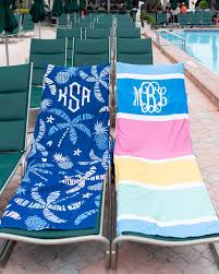 Monogrammed Lounge Beach Chair Cover Beach Monogram Monogrammed Beach Towels Beach Chairs