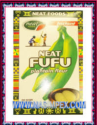 In ghana fufu or fufu flour generally refers to plantain fufu or plantain fufu flour. Neat Plantain Fufu 700g Indian And African Grocery Store