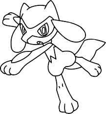 Pour imprimer le coloriage coloriage de pokemon dracaufeu, il faut cliquer sur le dessin pour avoir la taille réelle. Coloriage Riolu Pokemon A Imprimer