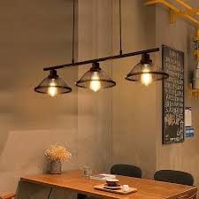Plug the lights directly into an exterior outlet or into an outdoor extension cord and position the first bulb next to the how to choose the right size and layout for your outdoor kitchen. Retro Style Island Pendant Iron 3 Light Mesh Hanging Light Fixtures In Black Over Kitchen Island Beautifulhalo Com