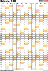 Kostenlose geburtstagskalender zum ausdrucken (pdf/excel), jahreskalender, dauerkalender verschiedene gratis vorlagen zum download, zeitloser in diesem artikel findest du jede menge geburtstagskalender zum ausdrucken als vorlage in excel + oder als pdf. Vorlage 12 Kalender 2020 Fur Excel Jahresansicht Hochformat 1 Seite Kalender Vorlagen Excel Vorlage