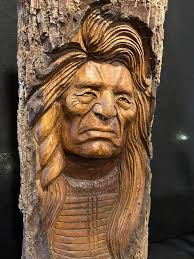 Finishing a full-size Indian statue with Red Oak wood