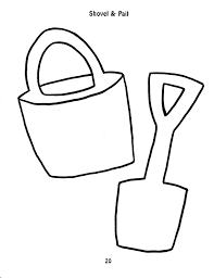 Bucket and shovel coloring page. Shovel Coloring Page Free Image Download