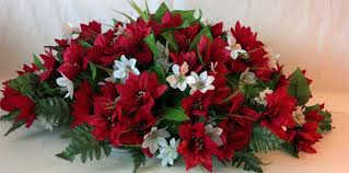 How To Make Artificial Flower Arrangements For Graves Artificial Flower Arrangements Christmas Flower Arrangements Flower Arrangements Diy