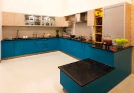 Its platform runs through 3 walls. French U Shaped Modular Kitchen India Homelane