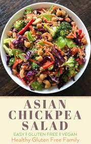 Asian Inspired Chickpea Salad With Miso Ginger Dressing Recipe Plant Based Diet Recipes Whole Food Recipes Healthy Recipes