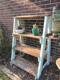 Diy Shelves For My Plants Made Only From A Pallet Garden Idea Diy Plant Shelves Pallet Project Plant Shelves Outdoor Diy Plant Stand Diy Plants
