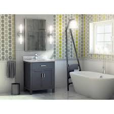 Maybe you would like to learn more about one of these? 30 Inch Pepper Gray Finish Transitional Bathroom Vanity Cabinet With Mirror