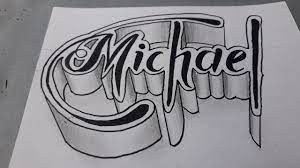 How To Make 3d Name Michael Writing Art Easy In 2021 Writing Art Font Art Graffiti Images