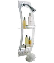 Geekdigg 2 pack corner shower caddy, transparent acrylic shelf, wall mounted no drilling traceless adhesive bathroom storage organizer, storage rack for toilet, shampoo, dorm, and kitchen 4.6 out of 5 stars 581 Buy Interdesign Arc White Acrylic Shower Caddy Online At Low Price In India Snapdeal