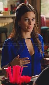 Zoe S Blue And Black Keyhole Cutout Top On Hart Of Dixie Hart Of Dixie Rachel Bilson Style Zoe Hart Style