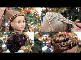 To help with styling, we recommend our hair care kit for dolls, which includes a misting bottle to lightly mist her hair with water. American Girl Doll Holiday Hairstyles 2017 Youtube