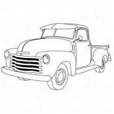 Black And White Clip Art Truck Carrying Christmas Tree Bing Images Truck Coloring Pages Old Pickup Coloring Pages