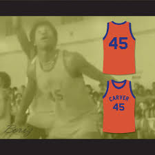 Byron Stewart Warren Coolidge 45 Carver High School Basketball Jersey