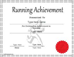 Sports Certificate Achievement In Running Certificatestreet Com Certificate Templates Education Certificate Award Template