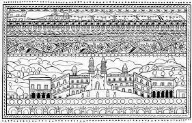 Spanish Architecture Architecture Adult Coloring Pages