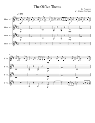 Download sheet music for star wars. The Office Theme Sheet Music For French Horn Mixed Quartet Musescore Com