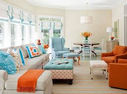 Hot Summer Color Combinations Ideas Trends Living Room Orange Blue And Orange Living Room Colorful Living Room Design